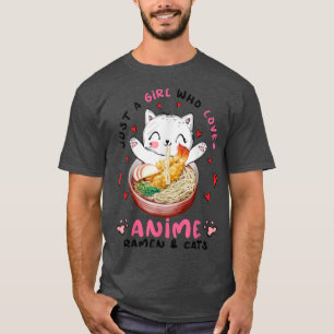Camiseta Só uma garota que ama anime marinheiros e gatos, e