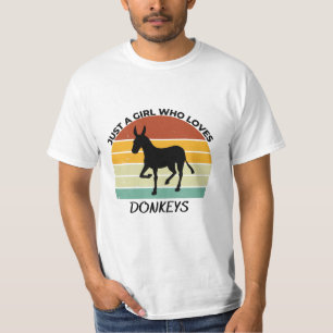 Camiseta Só uma garota que ama burros