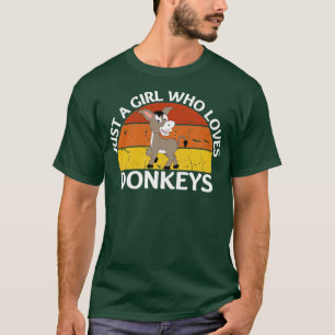 Camiseta Só uma garota que ama burros