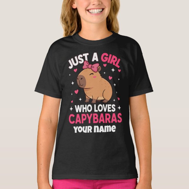 Camiseta Só uma garota que ama Capybaras (Frente)