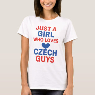 Camiseta Só uma garota que ama Caras checas - Engraçada