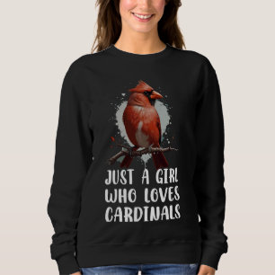 Camiseta Só uma garota que ama cardeais, pássaros, pássaros