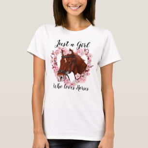 Camiseta Só uma garota que ama cavalos
