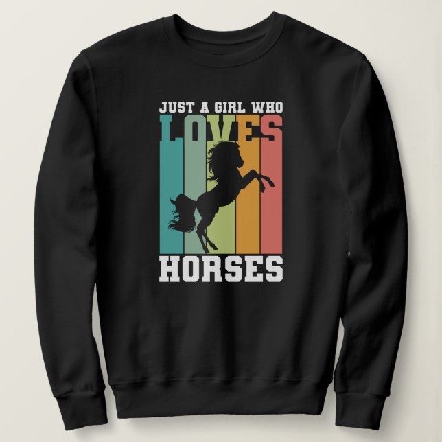 Camiseta Só uma garota que ama Cavalos | Garota-cavalo (Frente do Design)