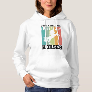 Camiseta Só uma garota que ama Cavalos Rapariga de Caval