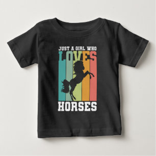 Camiseta Só uma garota que ama Cavalos Rapariga de Caval