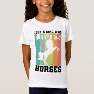 Camiseta Só uma garota que ama Cavalos   Rapariga de Cavalo
