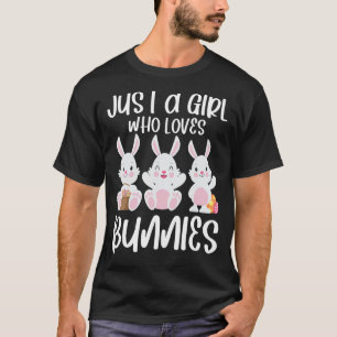 Camiseta Só Uma Garota Que Ama Coelho Engraçado