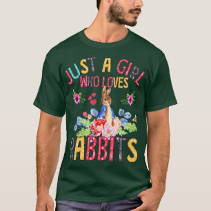 Camiseta Só uma garota que ama coelhos, um animal bonito