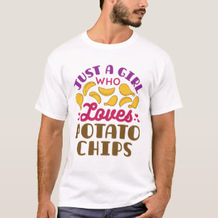 Camiseta Só uma garota que ama Comida de lanche de batata