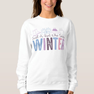 Camiseta Só uma garota que ama Design de sazonal de inverno