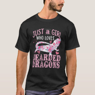 Camiseta Só uma garota que ama dragões barbudos
