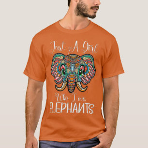 Camiseta Só uma garota que ama elefantes - Presente elefant
