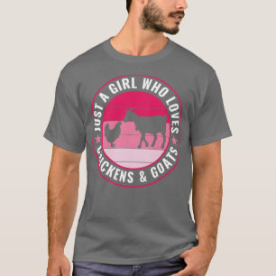 Camiseta Só uma garota que ama frango e come fazendeiro