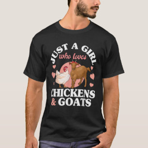Camiseta Só uma garota que ama gata galinhas mulheres