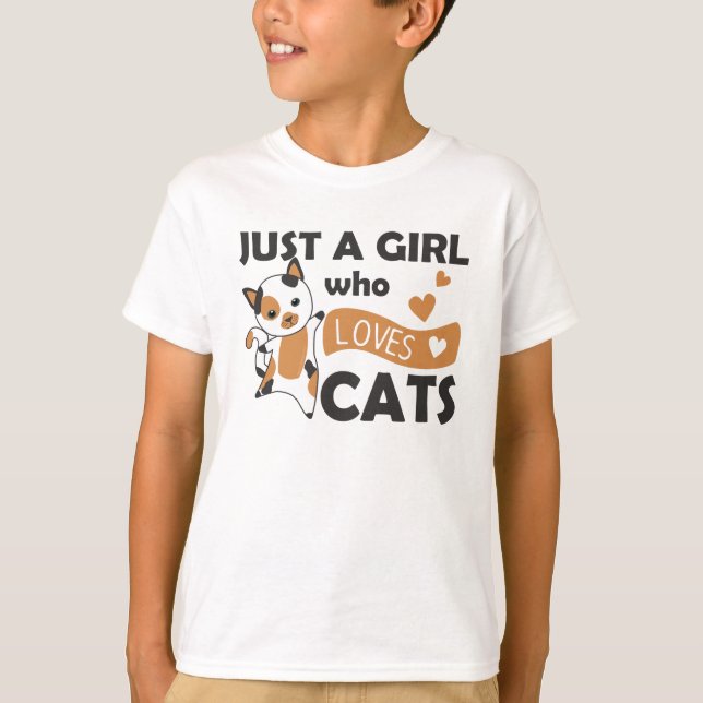 Camiseta Só uma garota que ama Gato Doce (Frente)