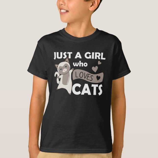 Camiseta Só uma garota que ama Gato Doce (Frente)