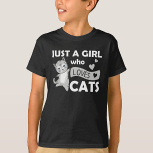 Camiseta Só uma garota que ama Gato Doce
