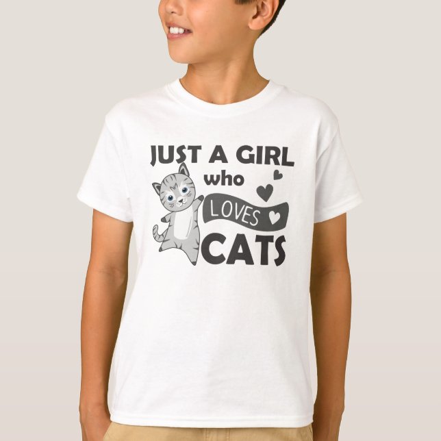 Camiseta Só uma garota que ama Gato Doce (Frente)