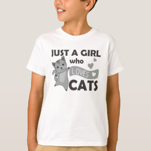 Camiseta Só uma garota que ama Gato Doce