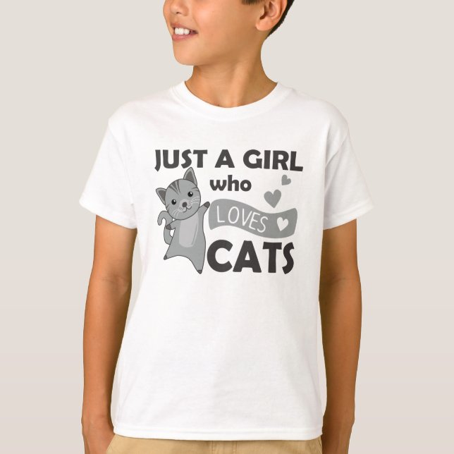 Camiseta Só uma garota que ama Gato Doce (Frente)