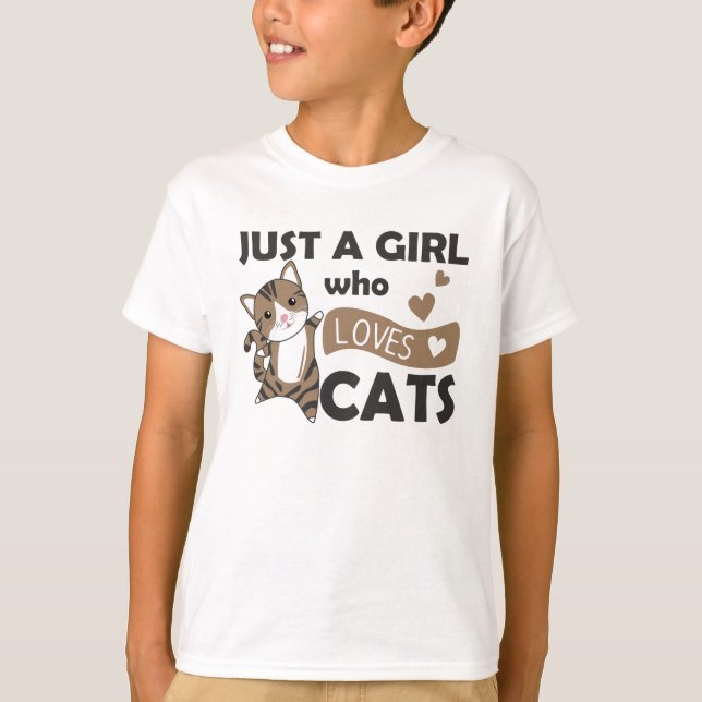 Camiseta Só uma garota que ama Gato Doce (Frente)