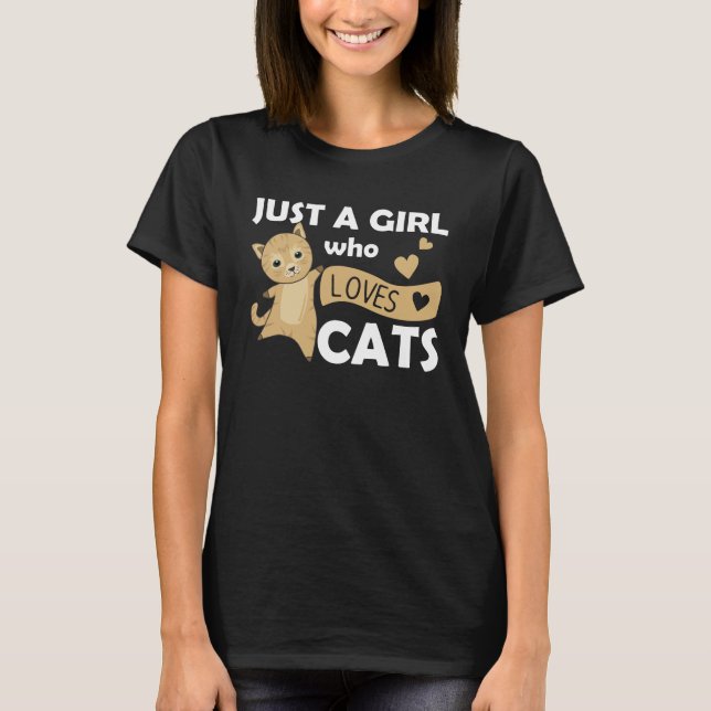 Camiseta Só uma garota que ama Gato Doce (Frente)