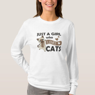 Camiseta Só uma garota que ama Gato Doce