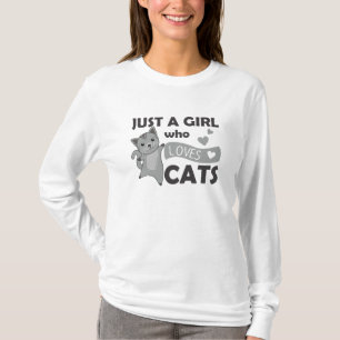 Camiseta Só uma garota que ama Gato Doce
