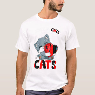 Camiseta Só uma garota que ama gatos
