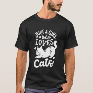 Camiseta Só uma garota que ama gatos