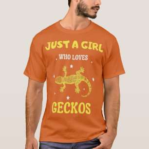 Camiseta Só uma garota que ama Geckos Cute Gecko amante 1
