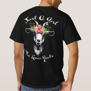 Camiseta Só uma garota que ama Goats Farmer Women Goat