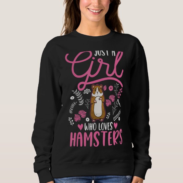 Camiseta Só uma garota que ama Hamsters Girl (Frente)