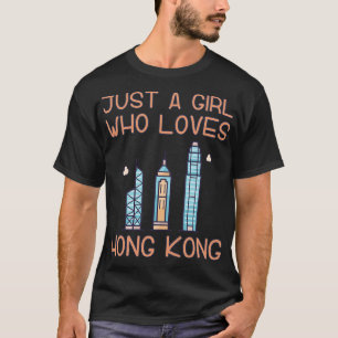 Camiseta Só uma garota que ama Hong Kong