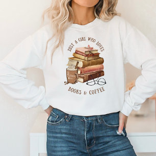 Camiseta Só uma garota que ama livros e café