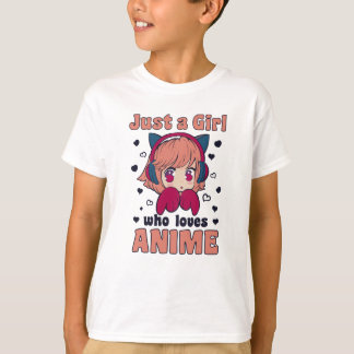 Camiseta Só Uma Garota Que Ama O Anime Manga Kawaii Merch