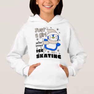 Camiseta Só uma garota que ama o azul de patinação de gelo