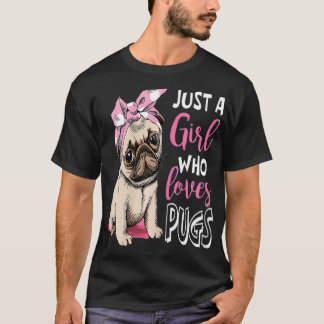Camiseta Só uma garota que ama o cão de cachorrinho