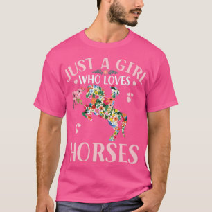 Camiseta Só uma garota que ama o cavalo