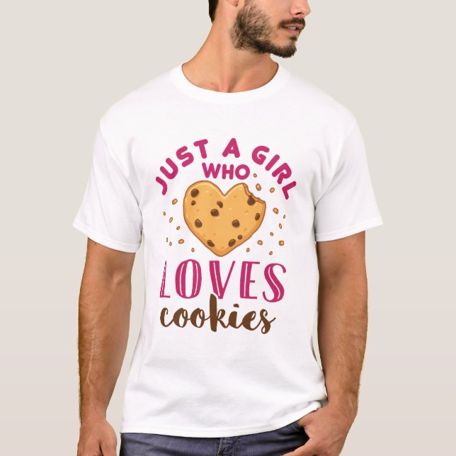 Camiseta Só uma garota que ama o Cookies Cookie Lover (Frente)