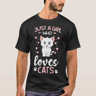 Camiseta Só uma garota que ama o dono do gato
