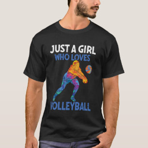 Camiseta Só Uma Garota Que Ama O Esporte Engraçado De Volei