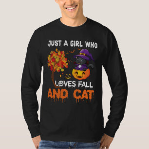 Camiseta Só uma garota que ama o gato e a queda