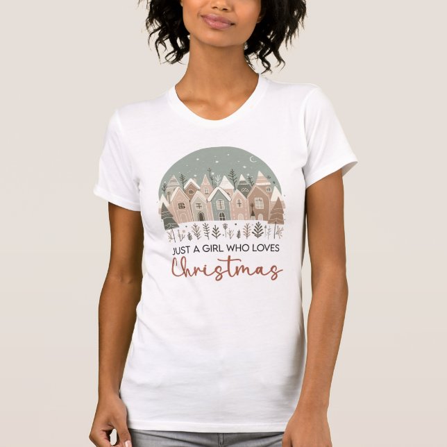 Camiseta Só uma Garota que Ama o Natal  (Frente)