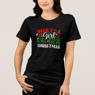 Camiseta Só uma garota que ama o Natal