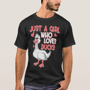 Camiseta Só uma garota que ama o Pato Colheita de Patos