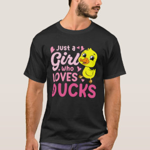Camiseta Só uma garota que ama o Pato Colheita de Patos