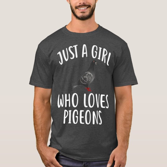 Camiseta Só uma garota que ama o PÍGEON. (Frente)