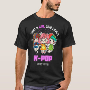 Camiseta Só Uma Garota Que Ama O Pop Para Meninas Adolescen